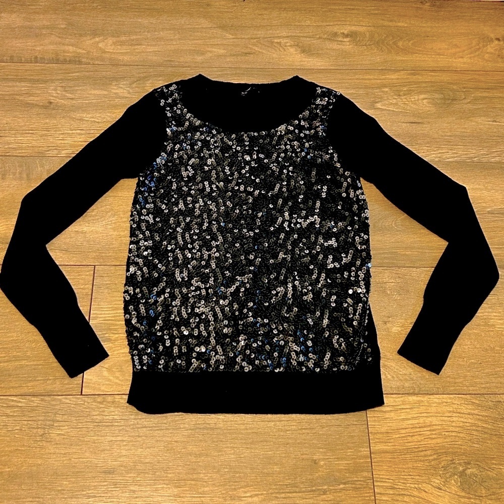 Express Embellished Sequin Sweater Size XS